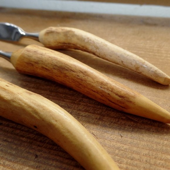 Vintage Robeson Germany Stainless Stag Handle Butter Knives - Picture 7 of 11
